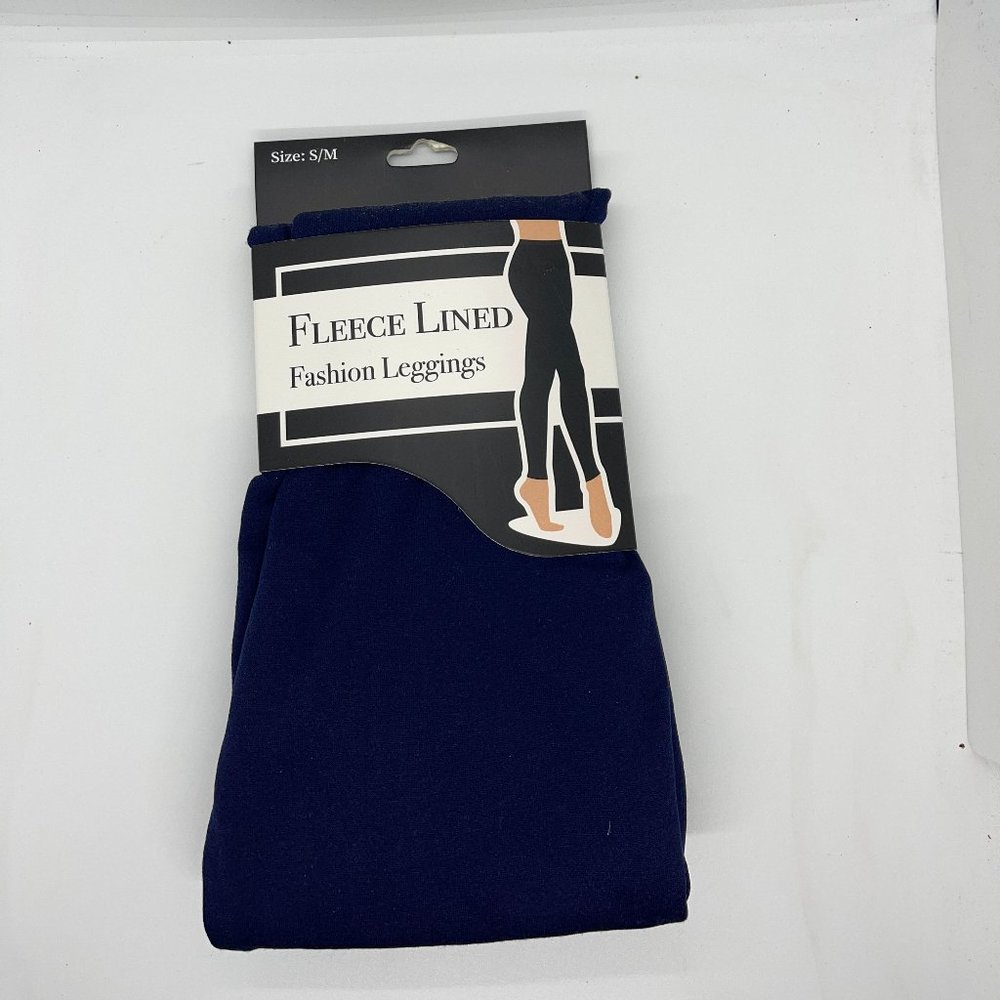 Dk  Blue S/M Gold Medal seamless fleece lined fashion leggings